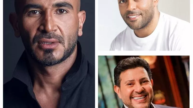 تامر عاشور وأحمد سعد وهاني شاكر في مهرجان الموسيقى العربية الـ 32