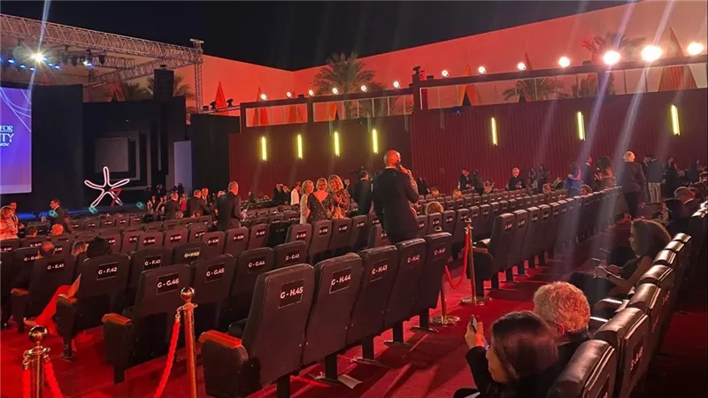 أولى صور مسرح حفل افتتاح مهرجان الجونة السينمائي 