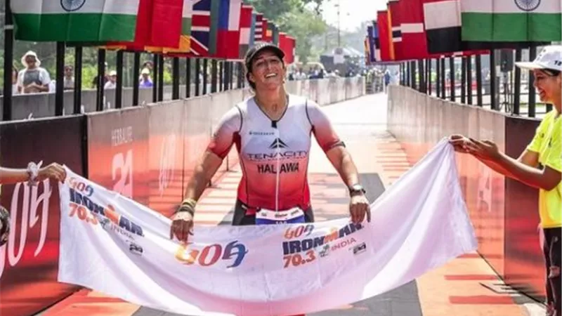 إنجاز ياسمين حلاوة في سباق Ironman بجوا