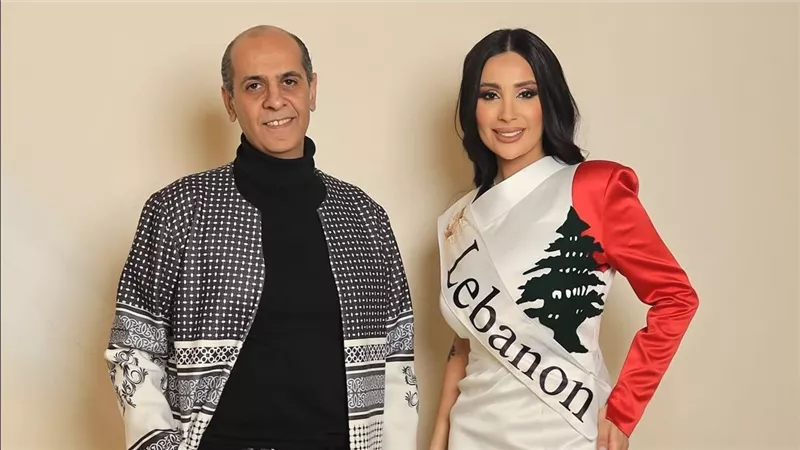 المصمم المصري محمد نور يتعاون مع ملكة جمال لبنان جاين أبو جودة 