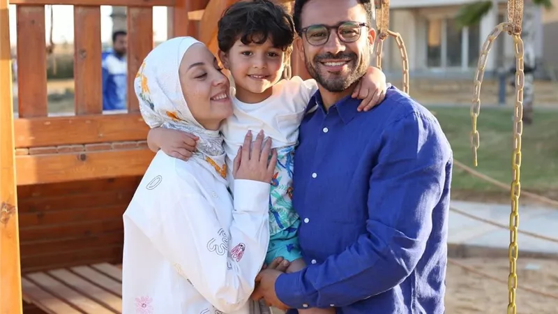 أحمد داود ومريم الخشت في كواليس تصوير مسلسل 