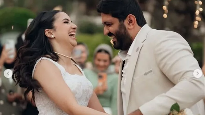 أسما شريف منير ودياب من بينهما.. رسائل المشاهير ونجوم الفن لكنزي مدبولي وفراس بعد عقد قرانهما