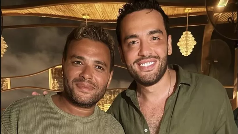 رامي جمال يحتفل بألبوم رامي صبري في عيد ميلاده..صور 