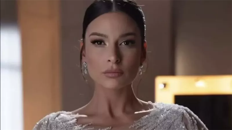 بفستان زفاف.. باميلا الكيك في كواليس مسلسل 