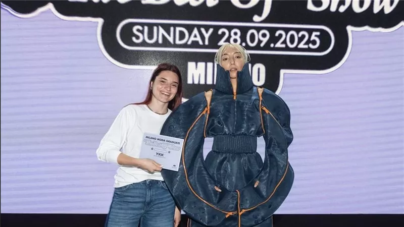 فرانشيسكا دي فازيو تفوز بجائزة YKK في Milano Moda Graduate 2025