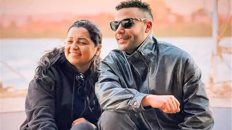 محمد إمام يشيد بـ شيرين عادل داخل كواليس 