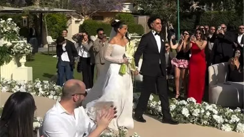 الصور الأولى من حفل زفاف المخرج هاني خليفة والمنتجة رنا حسانين
