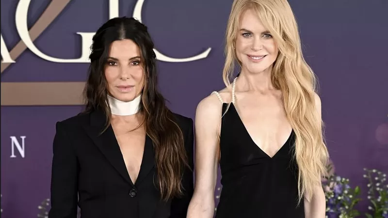 ساندرا بولوك ونيكول كيدمان بإطلالات من Erdem وChanel في كواليس Practical Magic 2